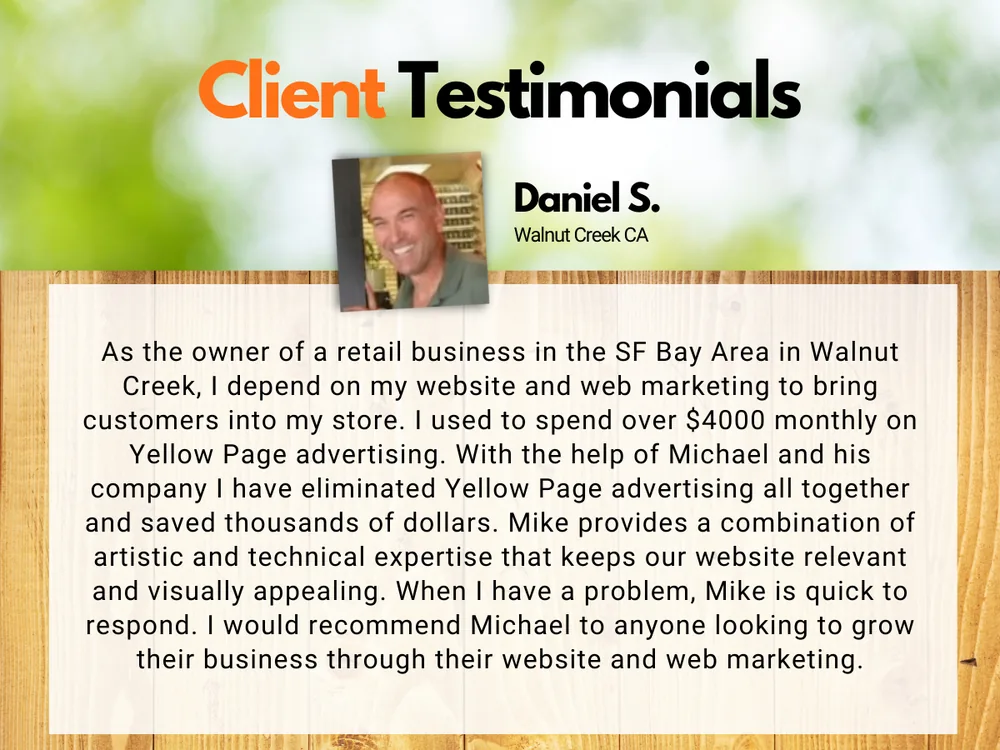 Client testimonial from Daniel S.